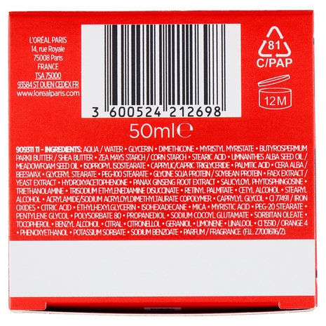 L'Oréal Paris Revitalift Crema Rossa Energizzante Giorno Anti-rughe 50 ml